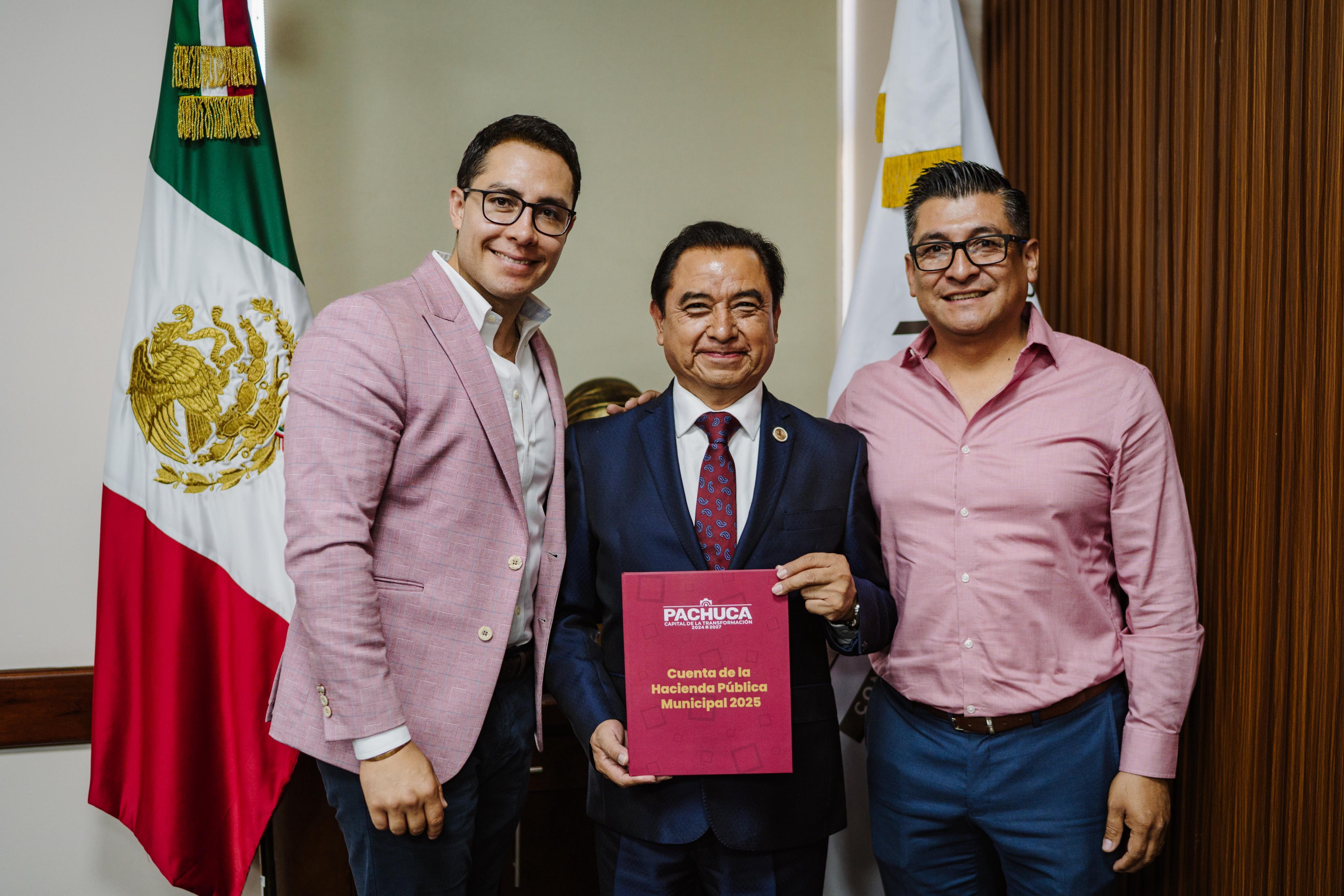 Jorge Reyes entrega la Cuenta Pública 2025 de Pachuca ante el Congreso de Hidalgo